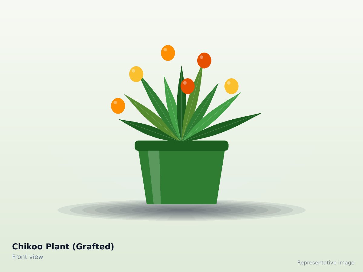 Chikoo Plant (Grafted) – front view (representative image)