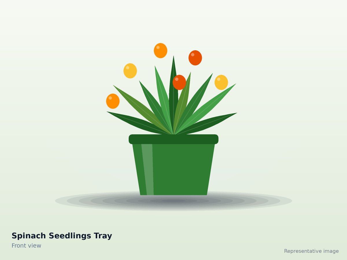 Spinach Seedlings Tray