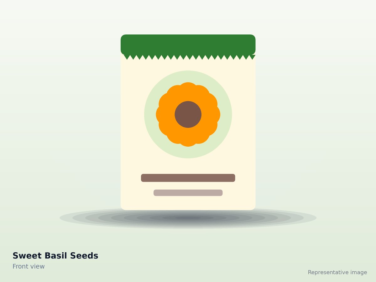 Sweet Basil Seeds – front view (representative image)