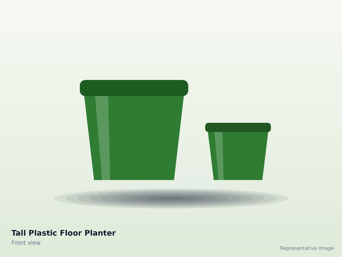 Tall Plastic Floor Planter
