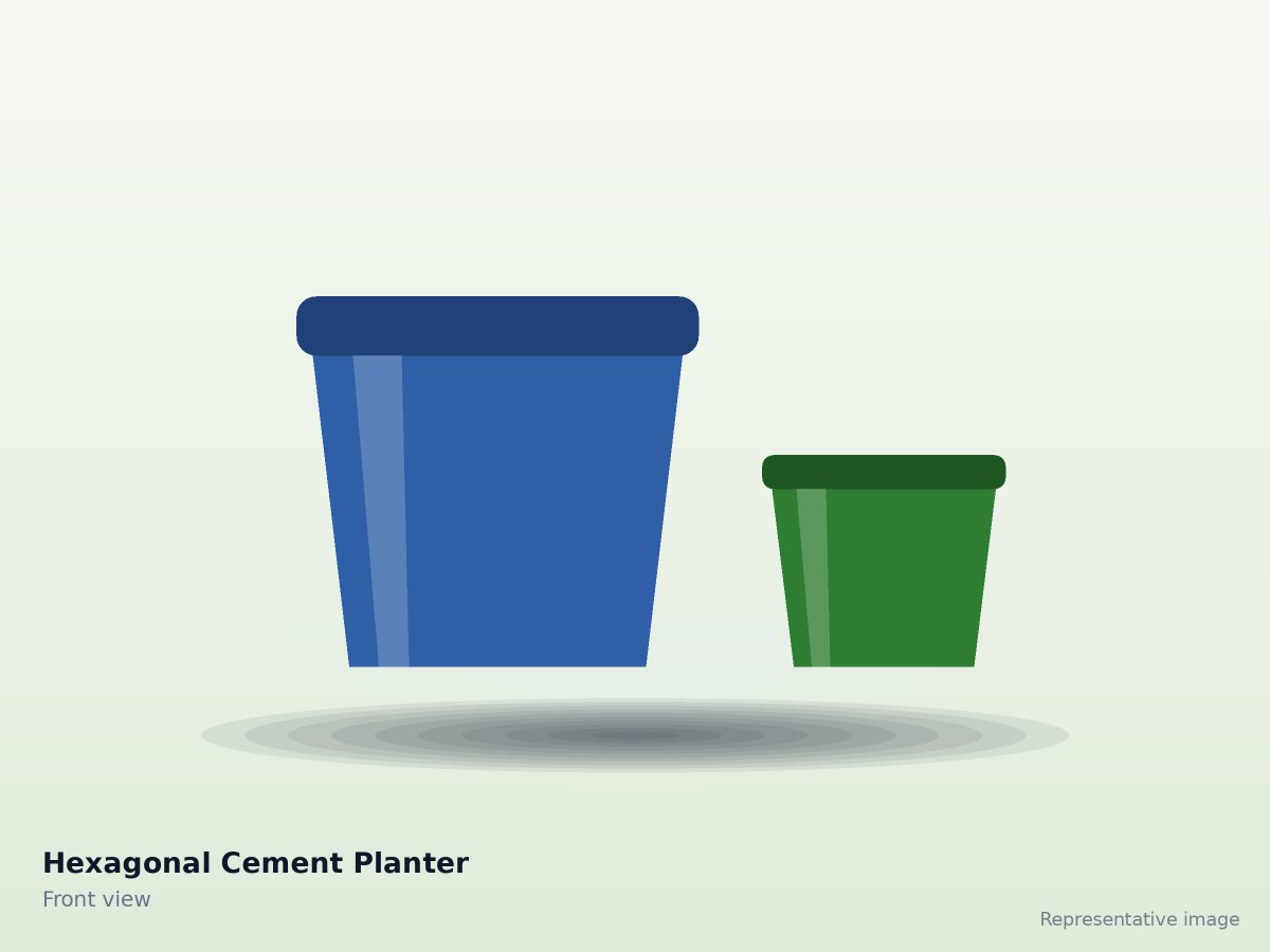 Hexagonal Cement Planter