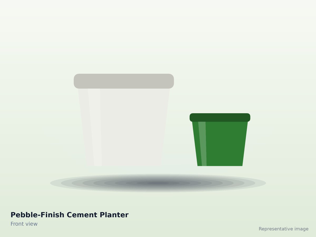Pebble-Finish Cement Planter