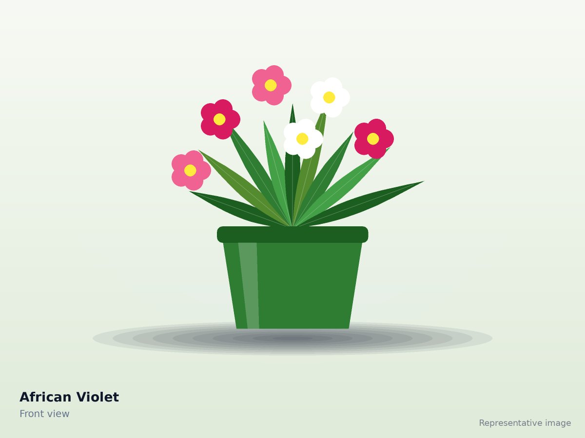 African Violet – front view (representative image)